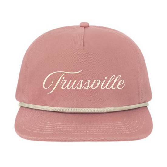 Trussville Script in Rose | Adult Hat-Hats-Sister Shirts-Sister Shirts, Cute & Custom Tees for Mama & Littles in Trussville, Alabama.