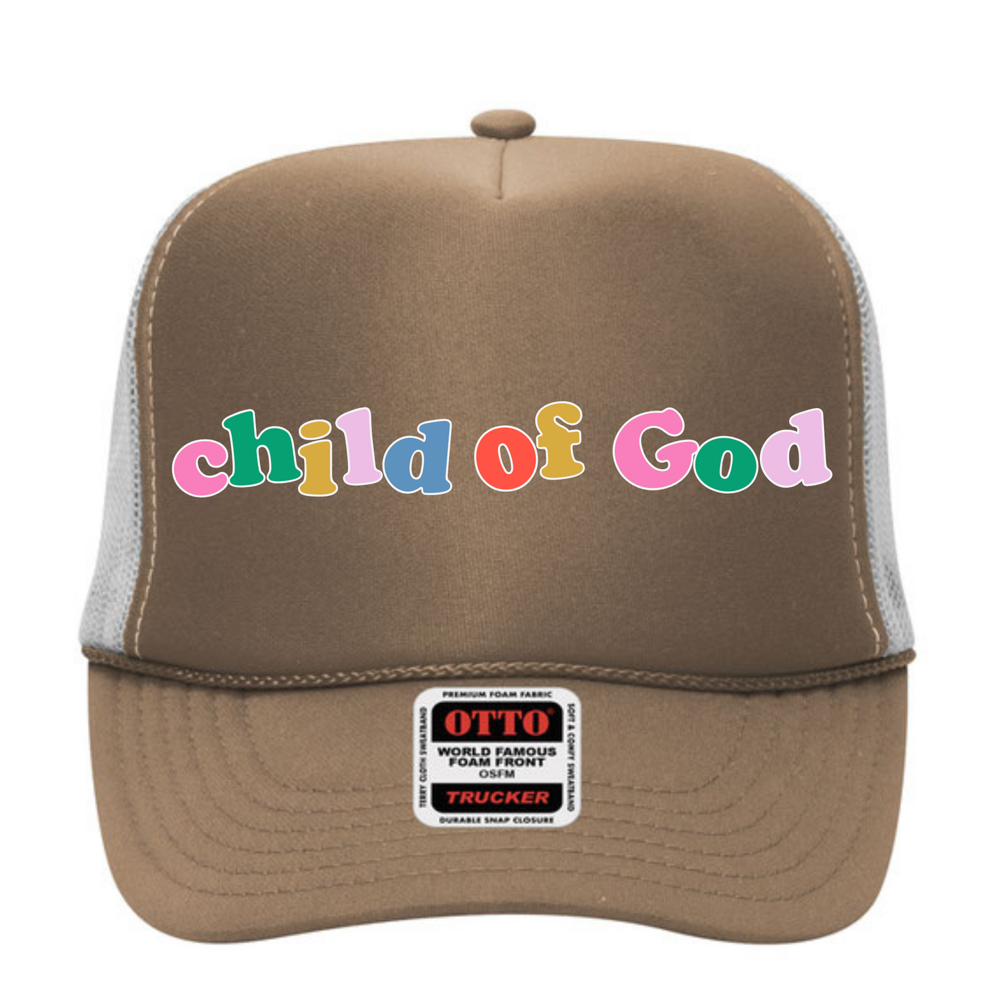 Child of God | Adult Trucker Hat-Hats-Sister Shirts-Sister Shirts, Cute & Custom Tees for Mama & Littles in Trussville, Alabama.