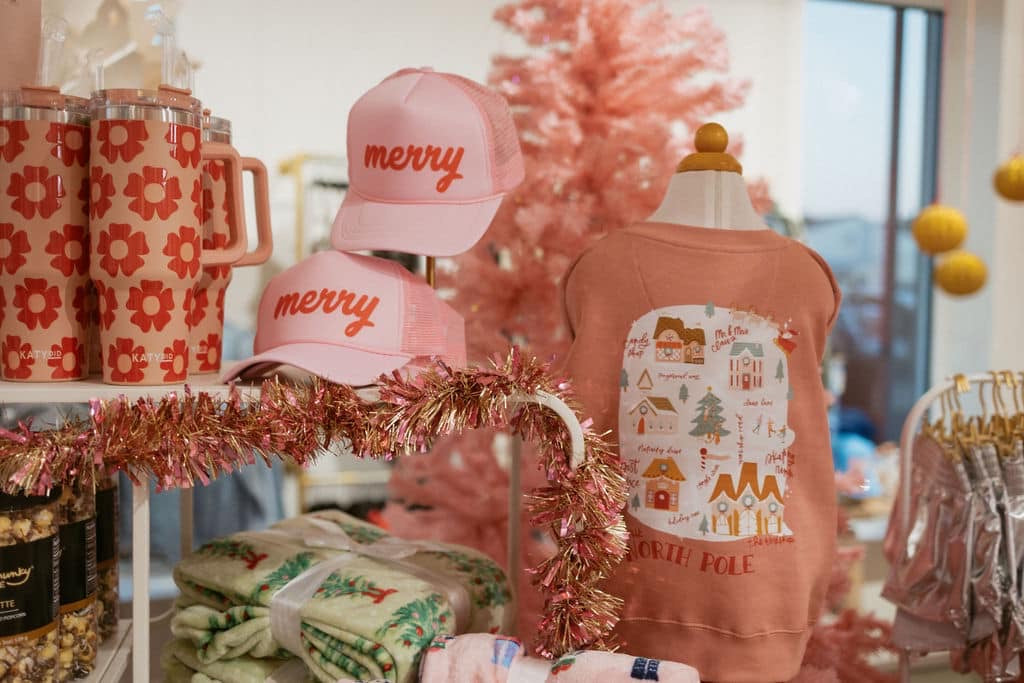 Merry Trucker Hat | Pink+Red-Sister Shirts-Sister Shirts, Cute & Custom Tees for Mama & Littles in Trussville, Alabama.