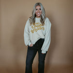 Live, Laugh, Leftovers | Adult Balloon Sleeve Mom Crop Crewneck | RTS-Adult Crewneck-Sister Shirts-Sister Shirts, Cute & Custom Tees for Mama & Littles in Trussville, Alabama.