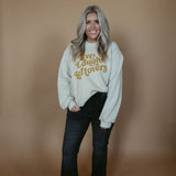 Live, Laugh, Leftovers | Adult Balloon Sleeve Mom Crop Crewneck | RTS-Adult Crewneck-Sister Shirts-Sister Shirts, Cute & Custom Tees for Mama & Littles in Trussville, Alabama.