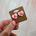 Be Mine Heart | Stud Earrings-Accessories-Sister Shirts-Sister Shirts, Cute & Custom Tees for Mama & Littles in Trussville, Alabama.