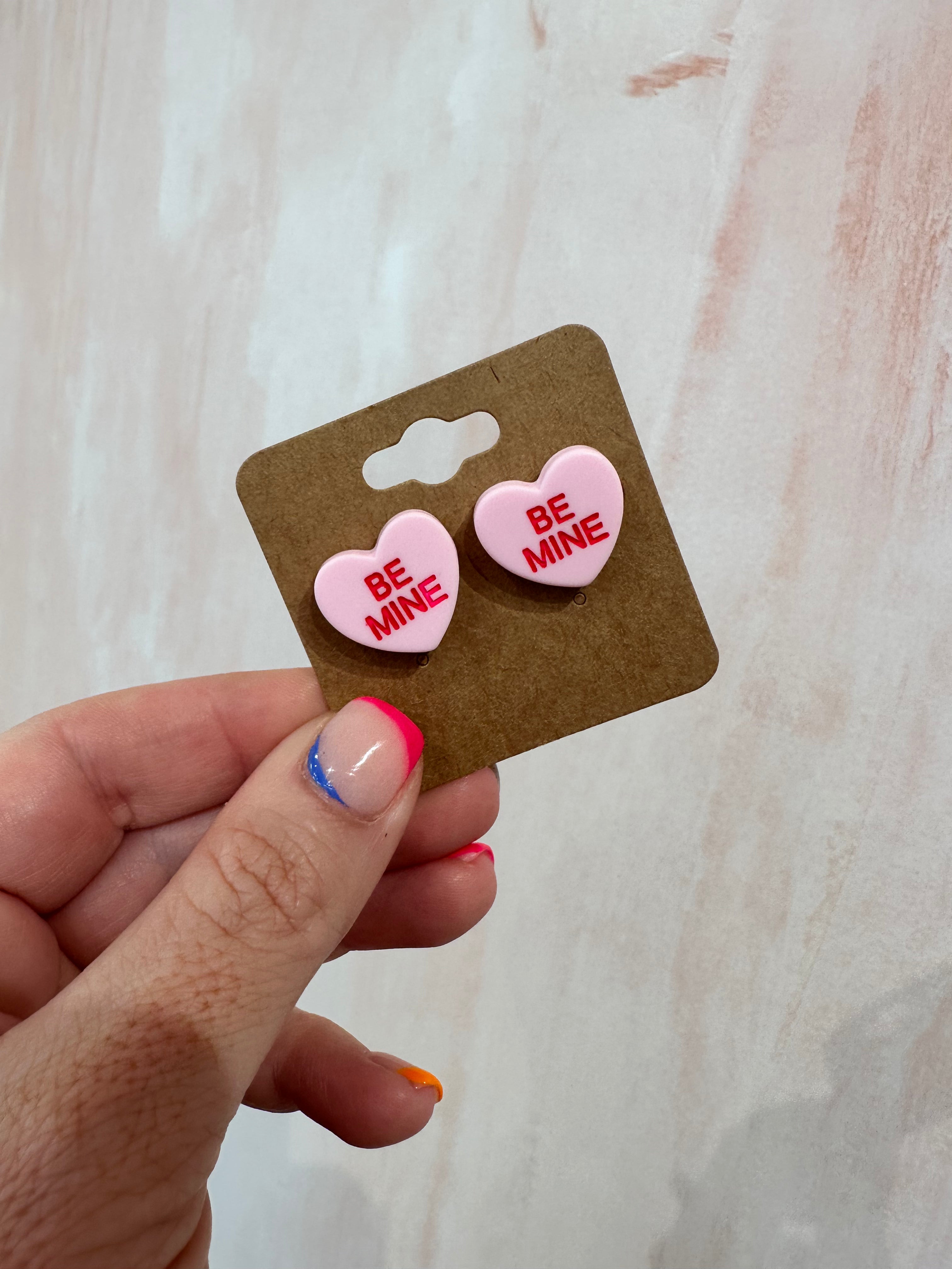 Be Mine Heart | Stud Earrings-Accessories-Sister Shirts-Sister Shirts, Cute & Custom Tees for Mama & Littles in Trussville, Alabama.