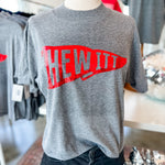 Foil Hewitt Pennant | Mom Crop-Womens - Tops - Tees-Sister Shirts-Sister Shirts, Cute & Custom Tees for Mama & Littles in Trussville, Alabama.