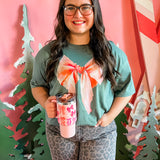 Watercolor Bow | Relaxed Crew Tee-Womens - Tops - Tees-Sister Shirts-Sister Shirts, Cute & Custom Tees for Mama & Littles in Trussville, Alabama.