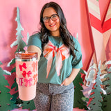 Watercolor Bow | Relaxed Crew Tee-Womens - Tops - Tees-Sister Shirts-Sister Shirts, Cute & Custom Tees for Mama & Littles in Trussville, Alabama.