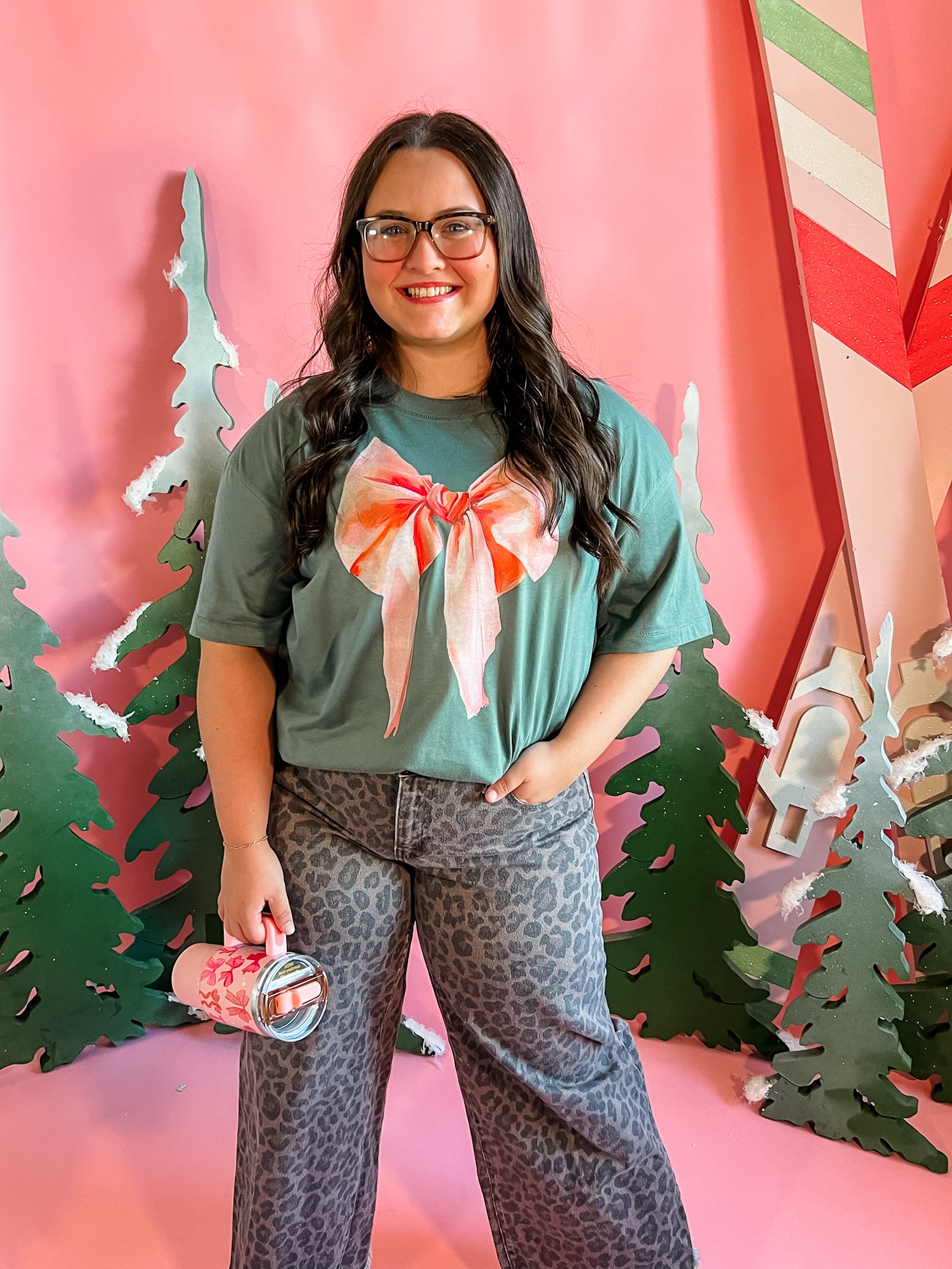 Watercolor Bow | Relaxed Crew Tee | RTS-Sister Shirts-Sister Shirts, Cute & Custom Tees for Mama & Littles in Trussville, Alabama.