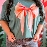 Watercolor Bow | Relaxed Crew Tee-Womens - Tops - Tees-Sister Shirts-Sister Shirts, Cute & Custom Tees for Mama & Littles in Trussville, Alabama.