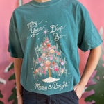 Merry & Bright Tinsel Tree | Adult Tee | RTS-Sister Shirts-Sister Shirts, Cute & Custom Tees for Mama & Littles in Trussville, Alabama.