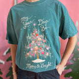 Merry & Bright Tinsel Tree | Adult Tee | RTS-Sister Shirts-Sister Shirts, Cute & Custom Tees for Mama & Littles in Trussville, Alabama.