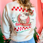 Little Neros Pizza | Adult Crewneck-Sister Shirts-Sister Shirts, Cute & Custom Tees for Mama & Littles in Trussville, Alabama.