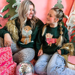 Christmas Dachshund | Youth Crewneck-Sister Shirts-Sister Shirts, Cute & Custom Tees for Mama & Littles in Trussville, Alabama.