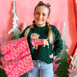 Christmas Dachshund | Youth Crewneck-Sister Shirts-Sister Shirts, Cute & Custom Tees for Mama & Littles in Trussville, Alabama.