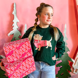 Christmas Dachshund | Youth Crewneck-Sister Shirts-Sister Shirts, Cute & Custom Tees for Mama & Littles in Trussville, Alabama.