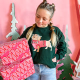 Christmas Dachshund | Youth Crewneck-Sister Shirts-Sister Shirts, Cute & Custom Tees for Mama & Littles in Trussville, Alabama.