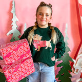 Christmas Dachshund | Youth Crewneck | RTS-Sister Shirts-Sister Shirts, Cute & Custom Tees for Mama & Littles in Trussville, Alabama.