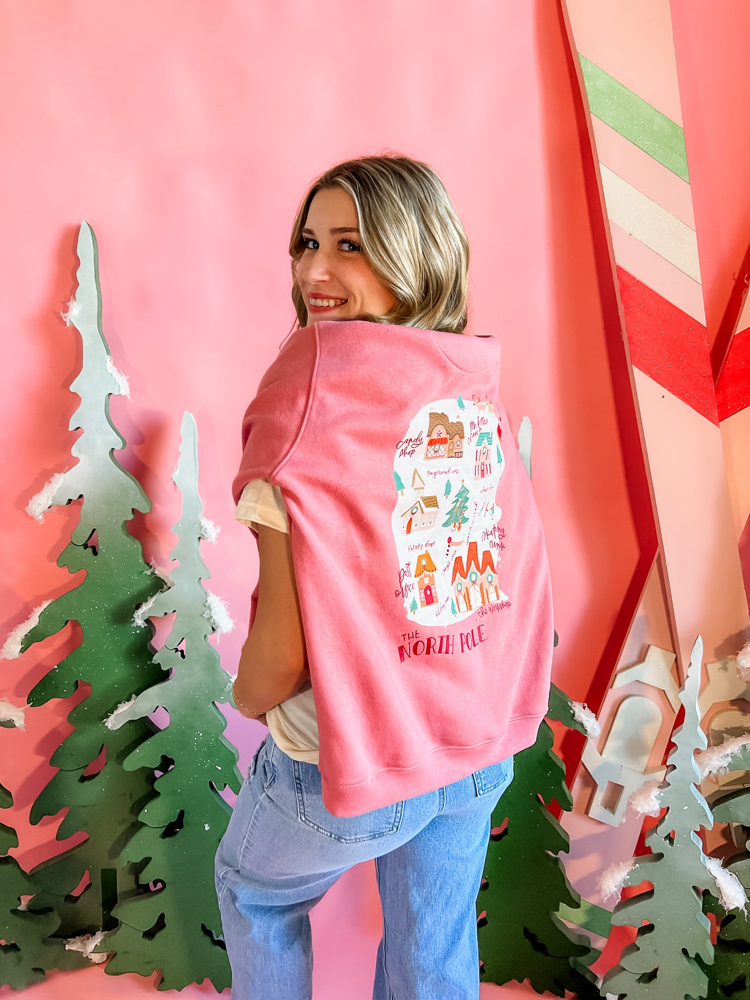 Whimsical North Pole | Adult Crewneck-Adult Crewneck-Sister Shirts-Sister Shirts, Cute & Custom Tees for Mama & Littles in Trussville, Alabama.