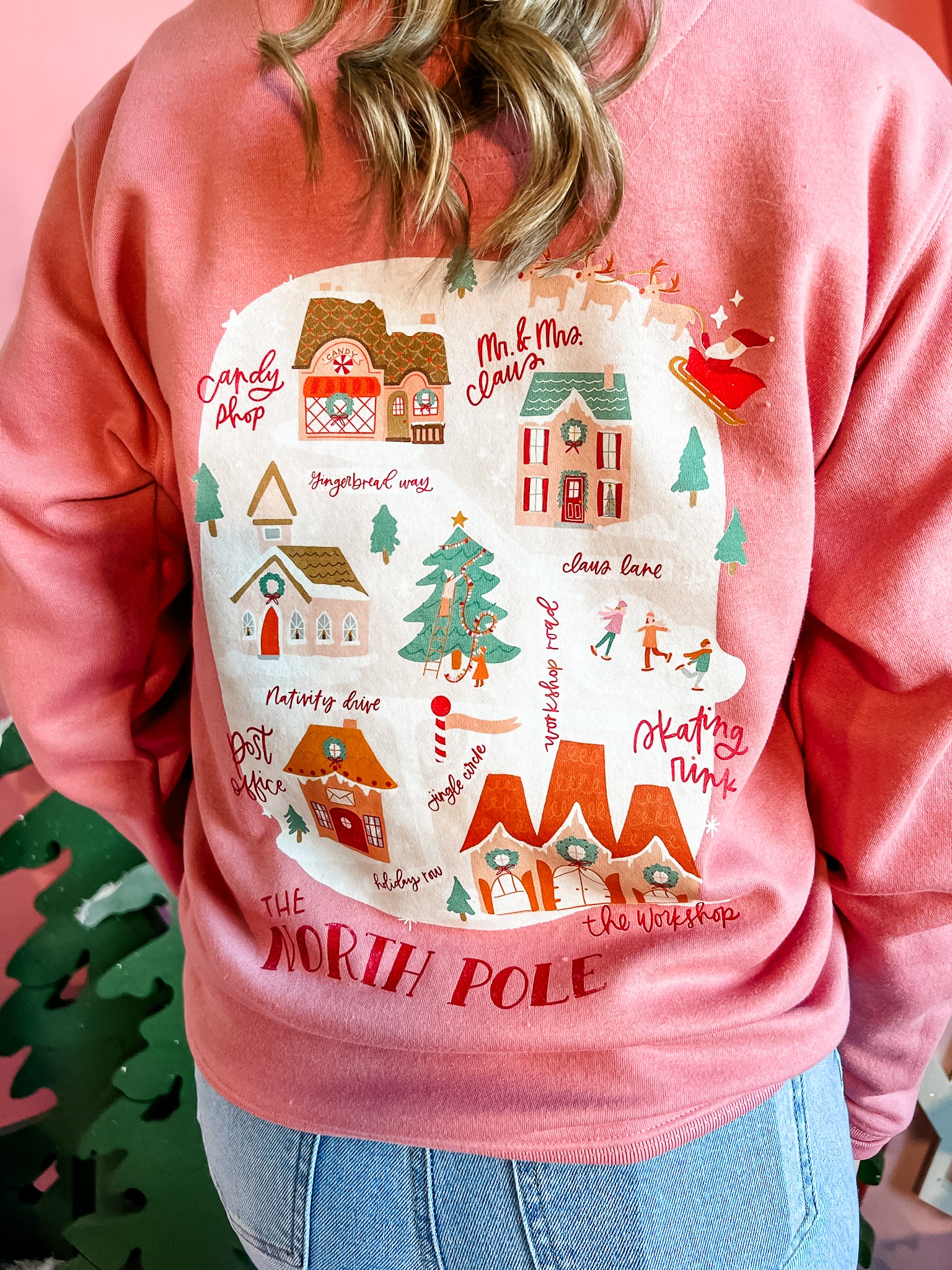 Whimsical North Pole | Adult Crewneck-Adult Crewneck-Sister Shirts-Sister Shirts, Cute & Custom Tees for Mama & Littles in Trussville, Alabama.