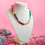 Gemstone Necklace | Natural Agate-Women - Jewelry - Necklaces-zenana-Sister Shirts, Cute & Custom Tees for Mama & Littles in Trussville, Alabama.