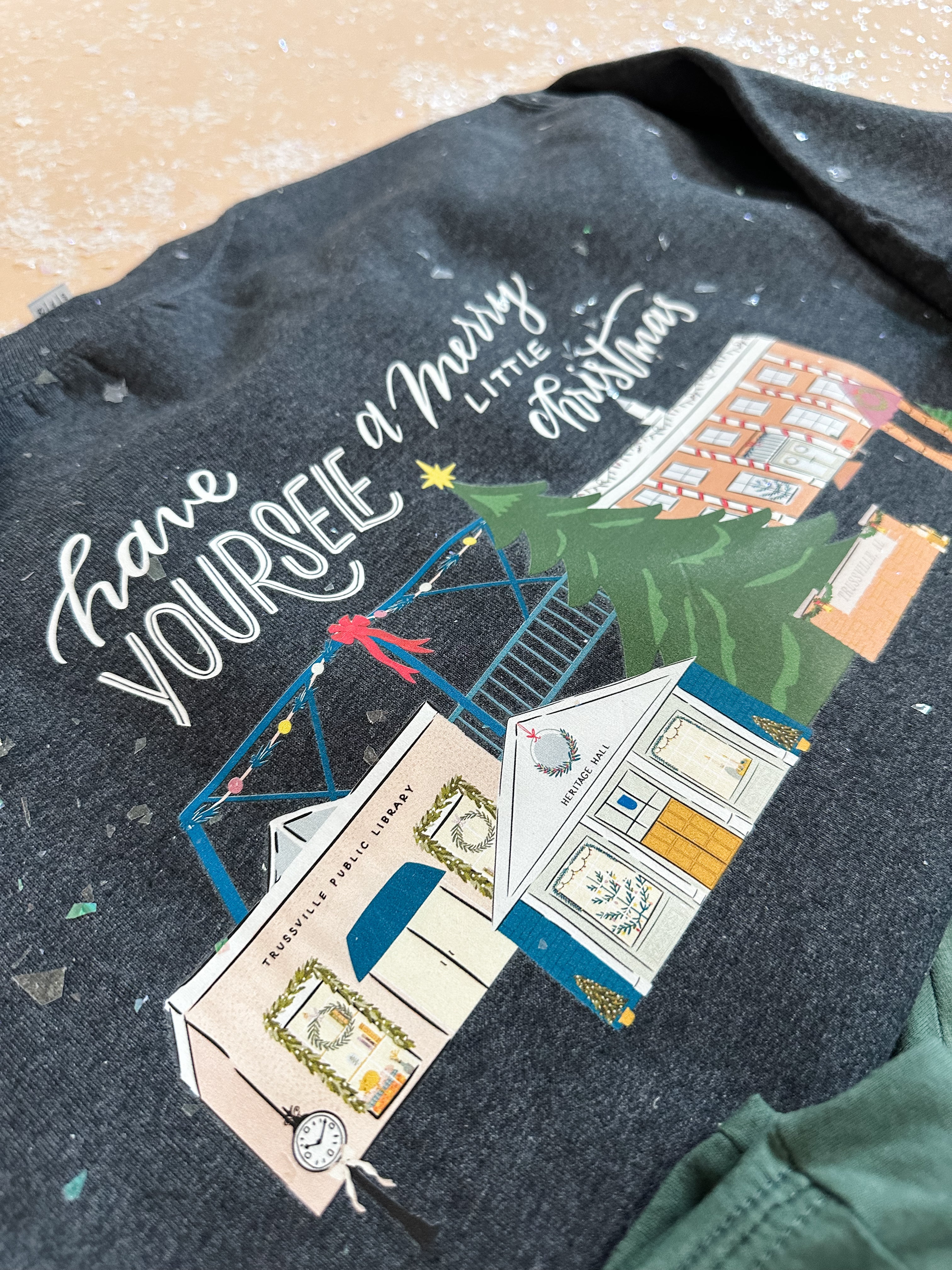 Small Town Christmas | Adult Crewneck-Adult Crewneck-Sister Shirts-Sister Shirts, Cute & Custom Tees for Mama & Littles in Trussville, Alabama.