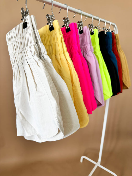 Smocked High Waisted Shorts-Shorts-Zenana-Sister Shirts, Cute & Custom Tees for Mama & Littles in Trussville, Alabama.