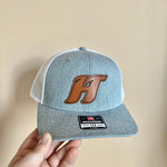 HT Swoosh Leather Patch | Adult Richardson 112 Hat | Heather Grey-Men - Accessories - Hats-Richardson-Sister Shirts, Cute & Custom Tees for Mama & Littles in Trussville, Alabama.