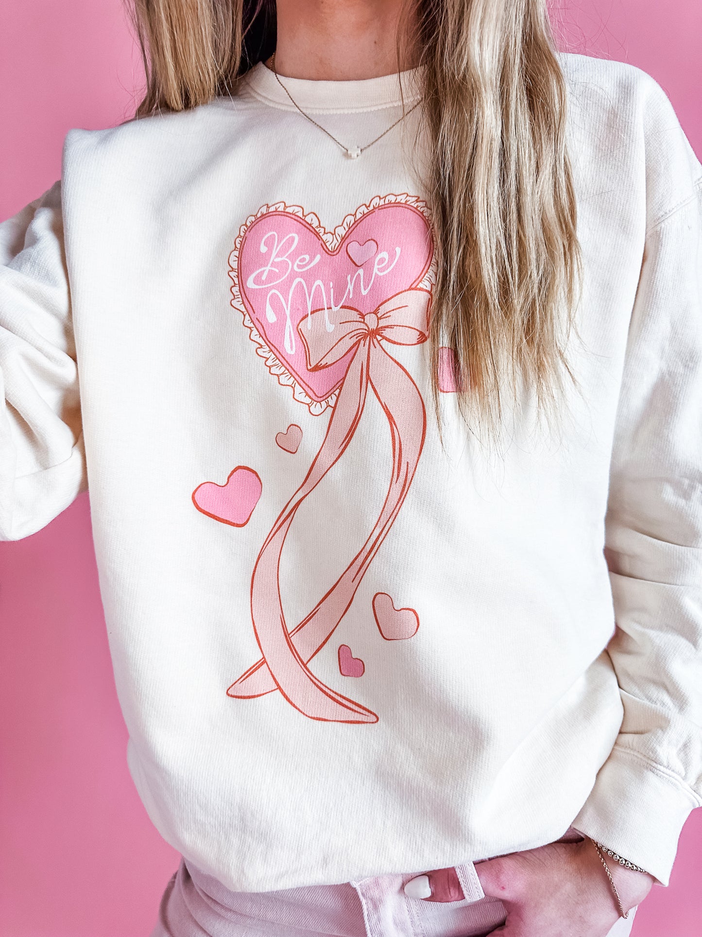 Be Mine | Adult Crewneck-Sister Shirts-Sister Shirts, Cute & Custom Tees for Mama & Littles in Trussville, Alabama.