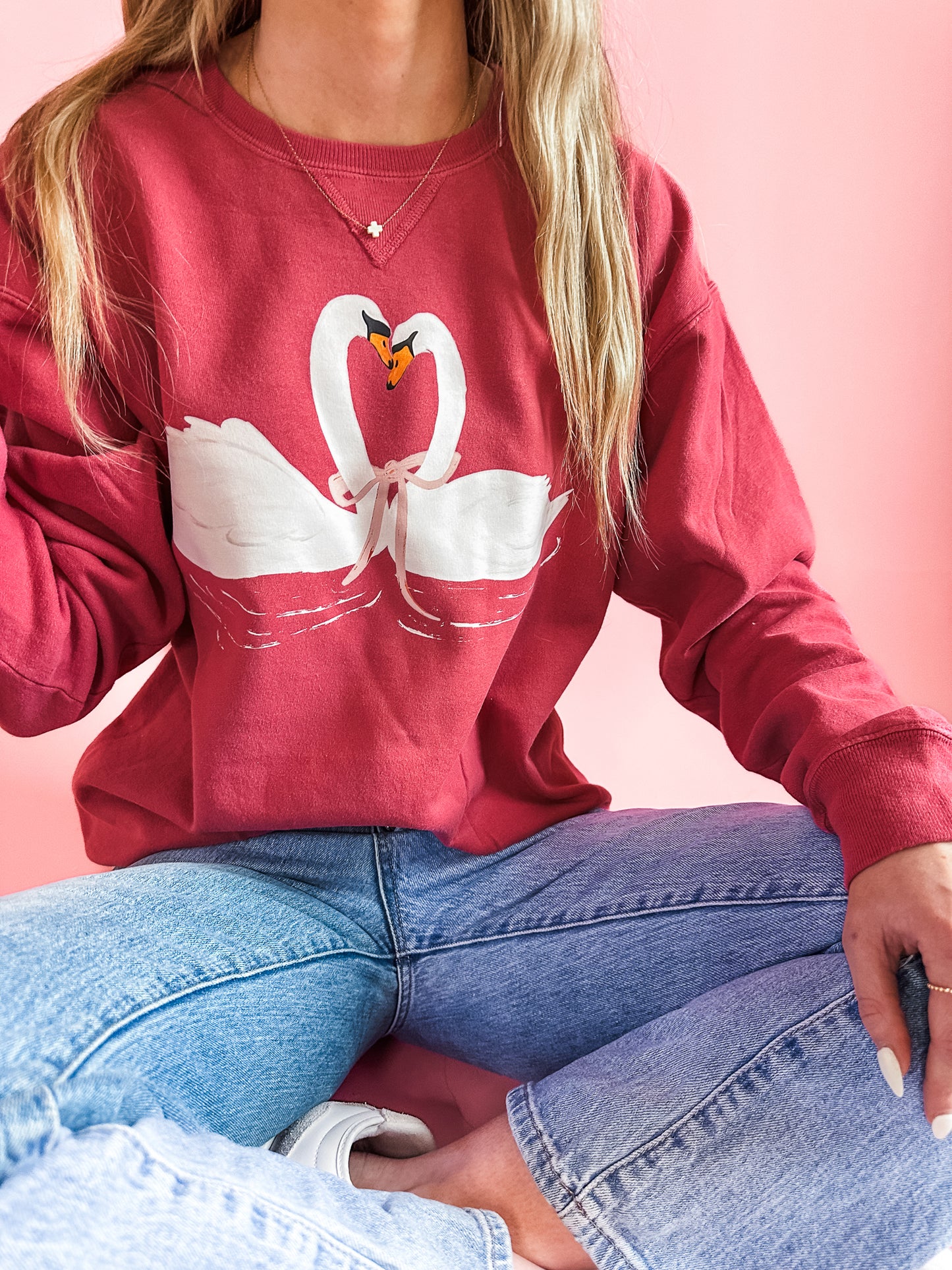 We Belong Together Swans | Adult Crewneck-Sister Shirts-Sister Shirts, Cute & Custom Tees for Mama & Littles in Trussville, Alabama.