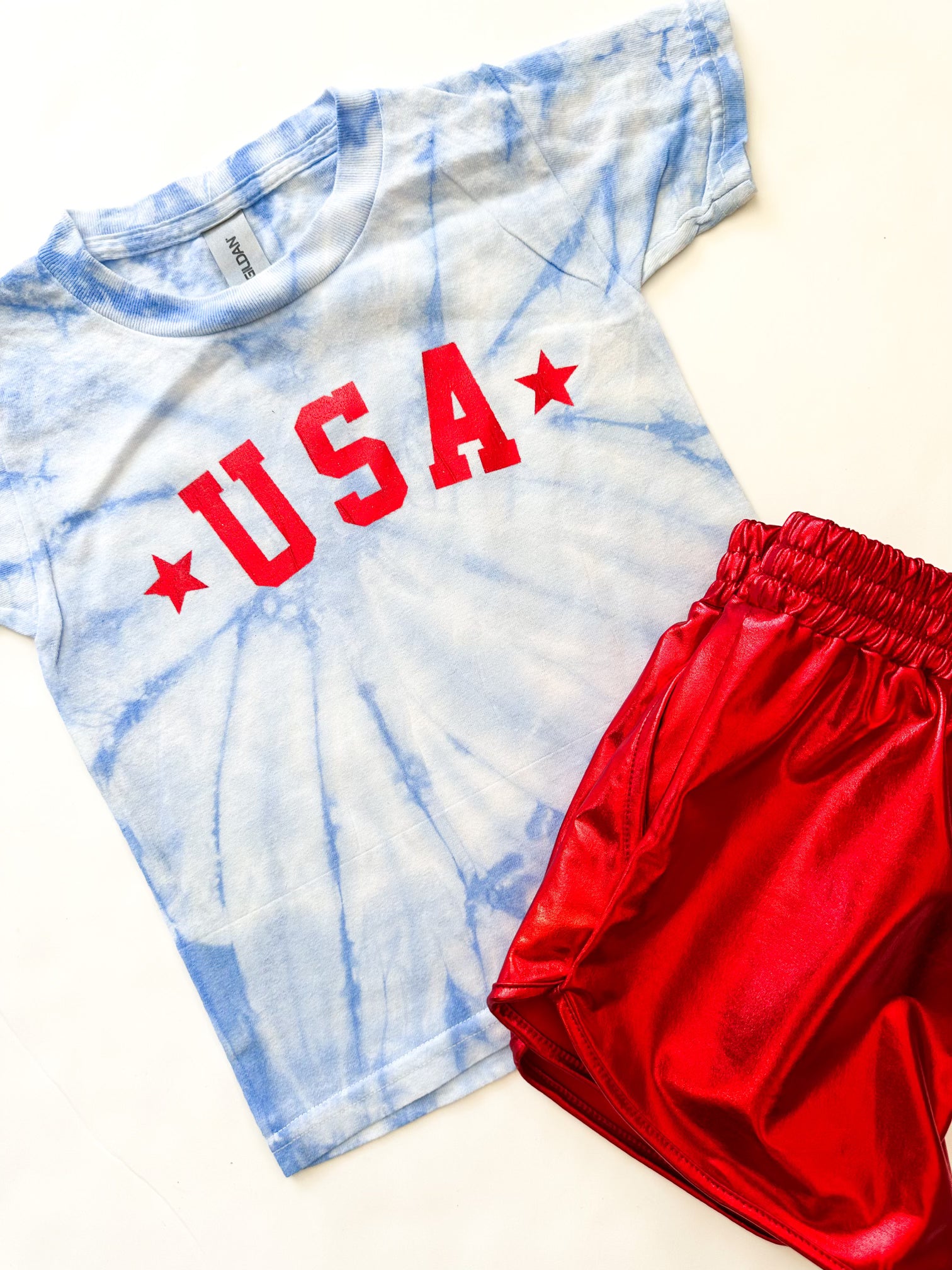 USA Foil | Kids Tie Dye Tee | RTS-Kids Tees-Sister Shirts-Sister Shirts, Cute & Custom Tees for Mama & Littles in Trussville, Alabama.