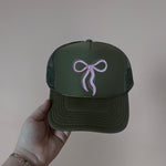 Oversized Bow | Adult Trucker Hat-Women - Accessories - Hats-Sister Shirts-Sister Shirts, Cute & Custom Tees for Mama & Littles in Trussville, Alabama.
