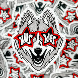 Huskies Glasses Waterproof Sticker-Home - Stationery - Stickers-Typo Lettering Co-Sister Shirts, Cute & Custom Tees for Mama & Littles in Trussville, Alabama.