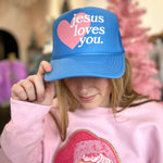 Jesus Loves You | Trucker Hat-Women - Accessories - Hats-Sister Shirts-Sister Shirts, Cute & Custom Tees for Mama & Littles in Trussville, Alabama.