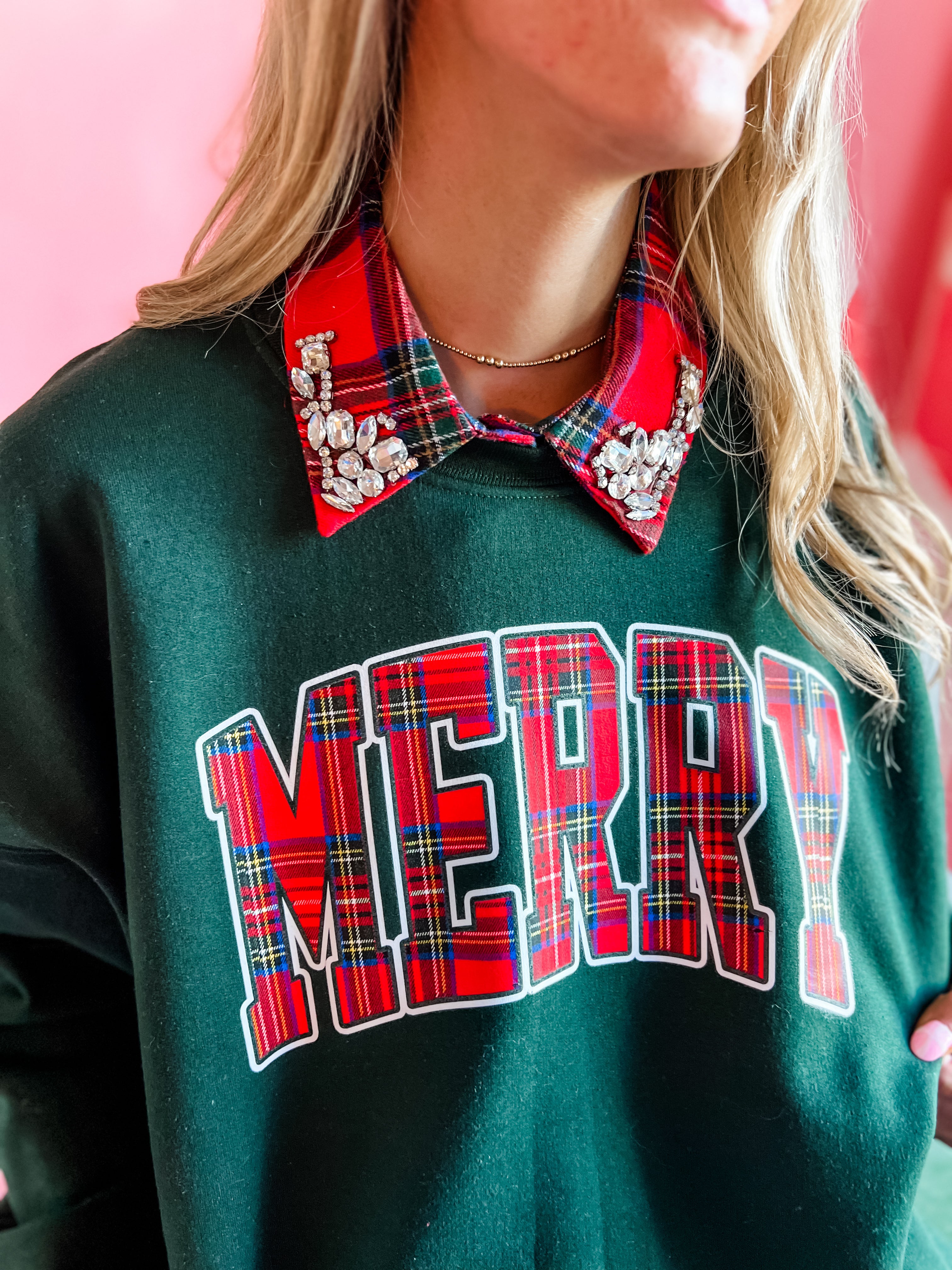 Polished Plaid Layering Collar-Women - Accessories-Sister Shirts-Sister Shirts, Cute & Custom Tees for Mama & Littles in Trussville, Alabama.