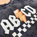 AB⚡CD | Mineral Wash Adult Tee-Womens - Tops - Tees-Sister Shirts-Sister Shirts, Cute & Custom Tees for Mama & Littles in Trussville, Alabama.