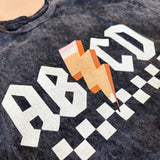 AB⚡CD | Mineral Wash Adult Tee-Womens - Tops - Tees-Sister Shirts-Sister Shirts, Cute & Custom Tees for Mama & Littles in Trussville, Alabama.