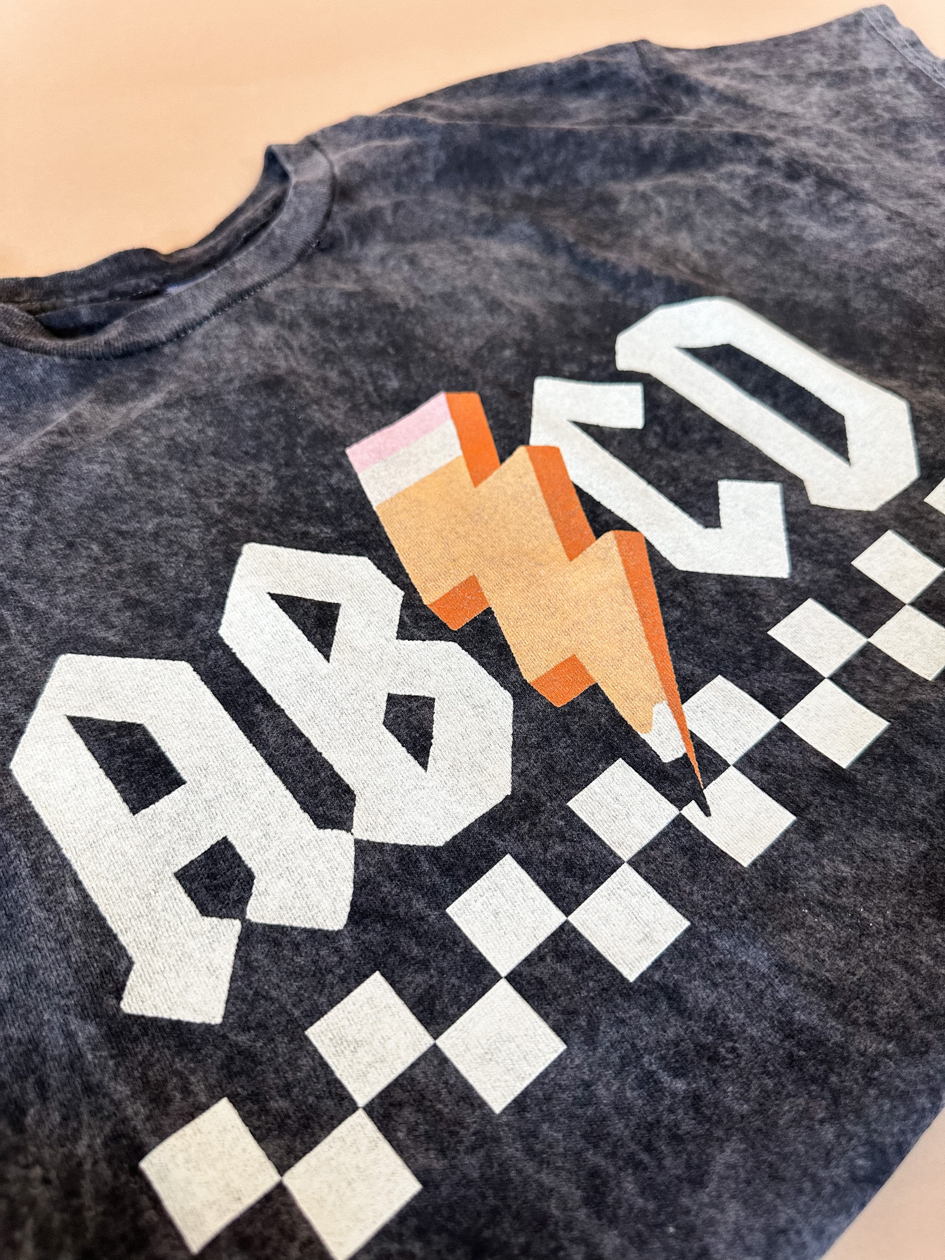 AB⚡CD | Mineral Wash Adult Tee-Womens - Tops - Tees-Sister Shirts-Sister Shirts, Cute & Custom Tees for Mama & Littles in Trussville, Alabama.