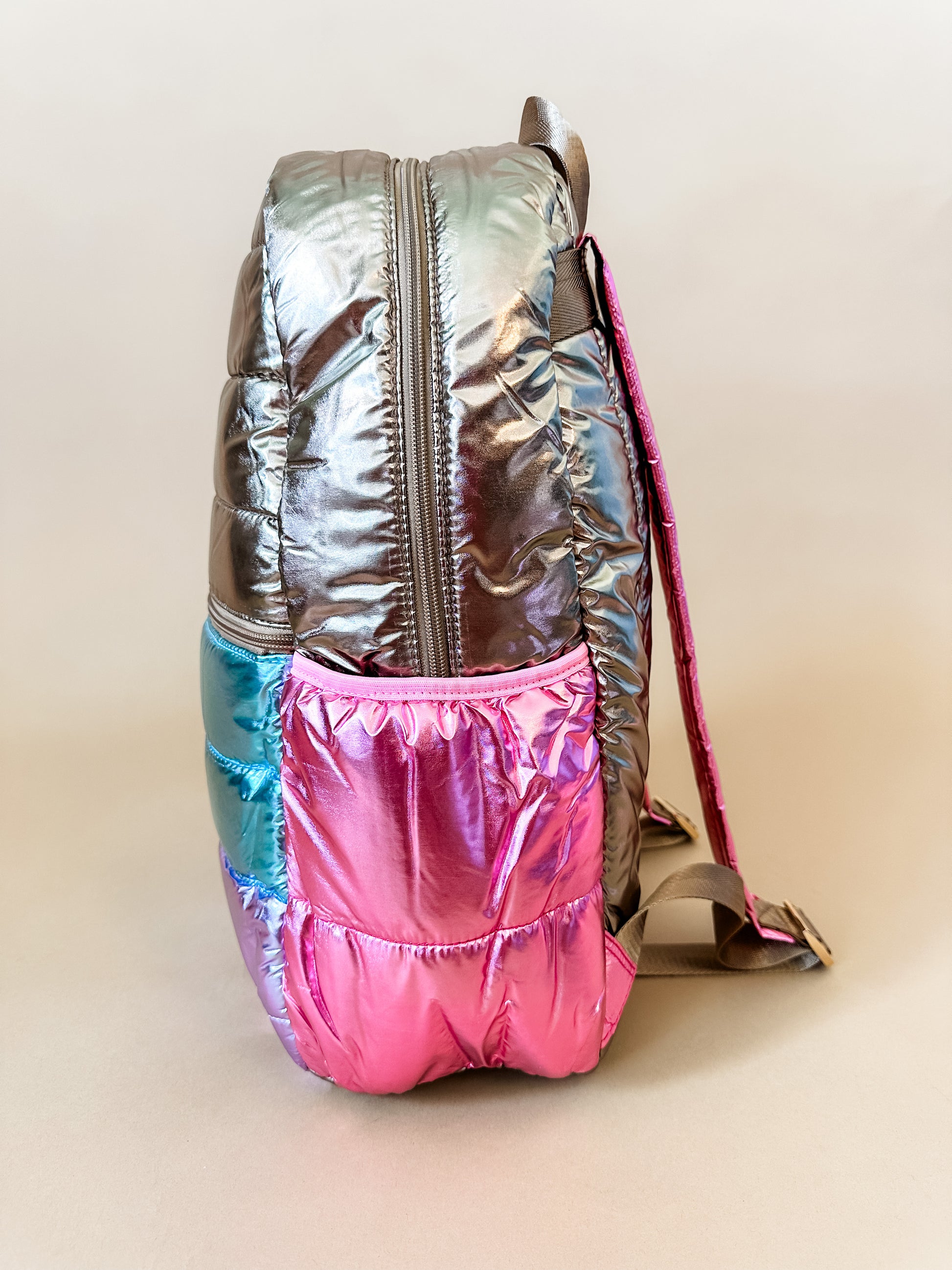 Icy Color Block Puffer Backpack-Iscream-Sister Shirts, Cute & Custom Tees for Mama & Littles in Trussville, Alabama.