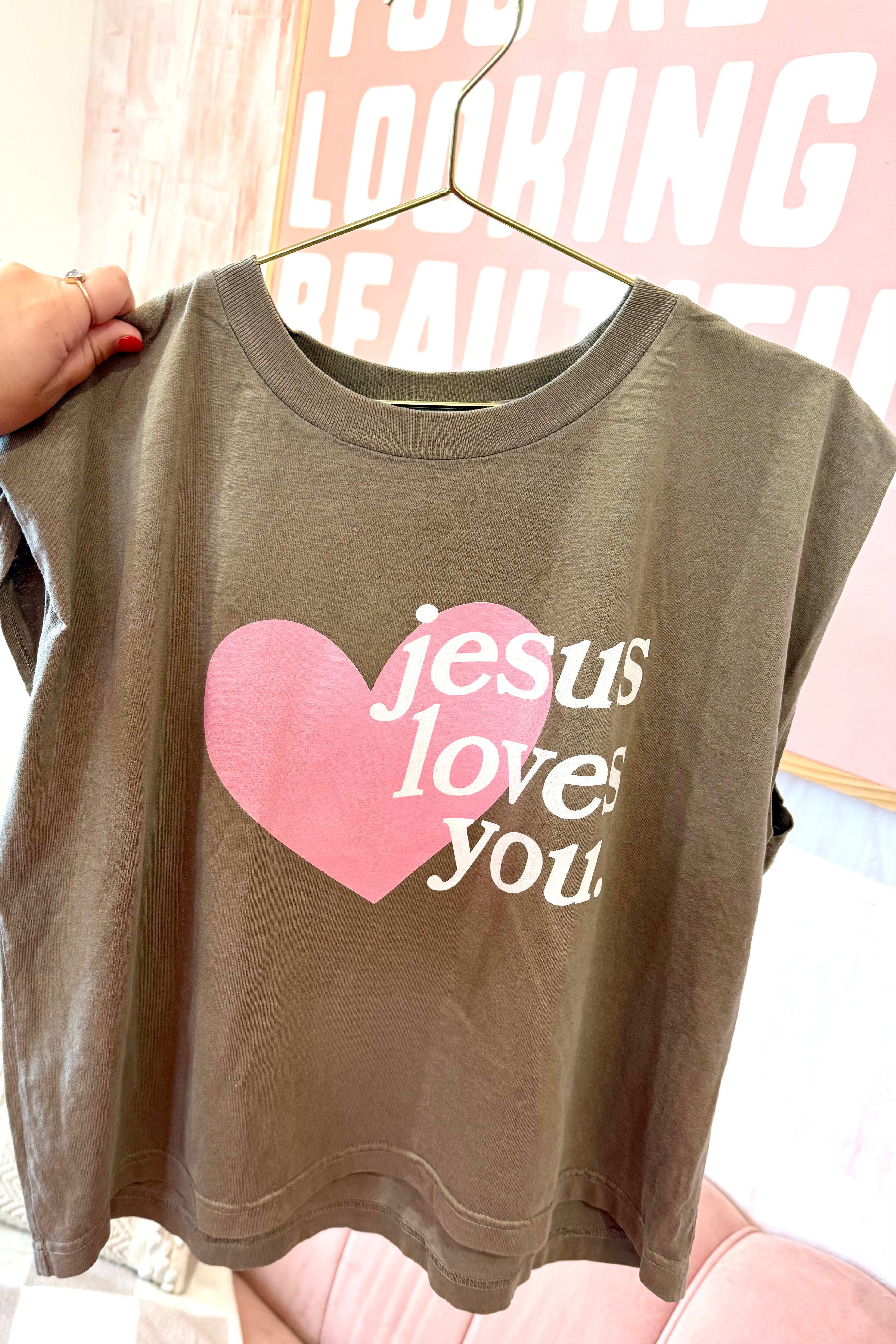 Jesus Loves You l Adult Tank l RTS-Sister Shirts-Sister Shirts, Cute & Custom Tees for Mama & Littles in Trussville, Alabama.