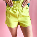 Elastic Waist Active Wear Shorts | Lime-women - bottoms - shorts-Very J-Sister Shirts, Cute & Custom Tees for Mama & Littles in Trussville, Alabama.