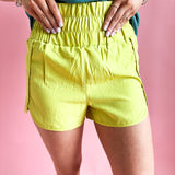 Elastic Waist Active Wear Shorts | Lime-women - bottoms - shorts-Very J-Sister Shirts, Cute & Custom Tees for Mama & Littles in Trussville, Alabama.