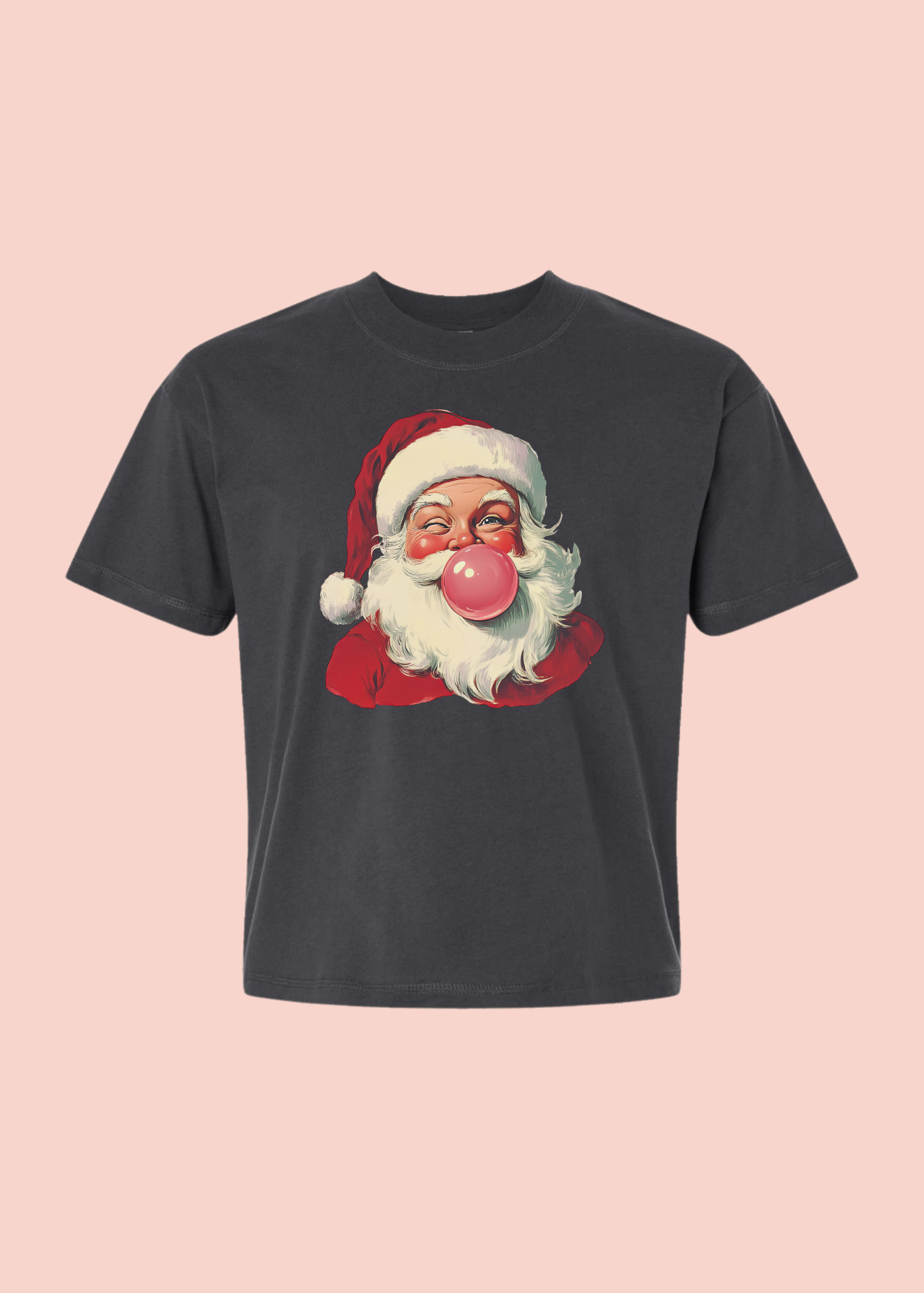 Bubblegum Santa | Relaxed Tee-Womens - Tops - Tees-Sister Shirts-Sister Shirts, Cute & Custom Tees for Mama & Littles in Trussville, Alabama.