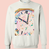 New Year, New Chapter Confetti Clock | Adult Crewneck