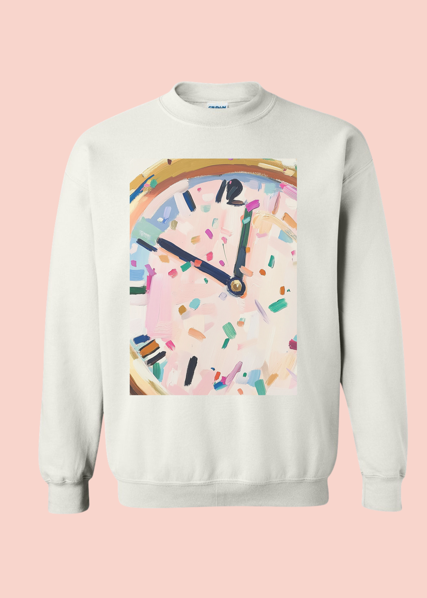 New Year, New Chapter Confetti Clock | Adult Crewneck | RTS-Women - Tops - Crewnecks-Sister Shirts-Sister Shirts, Cute & Custom Tees for Mama & Littles in Trussville, Alabama.