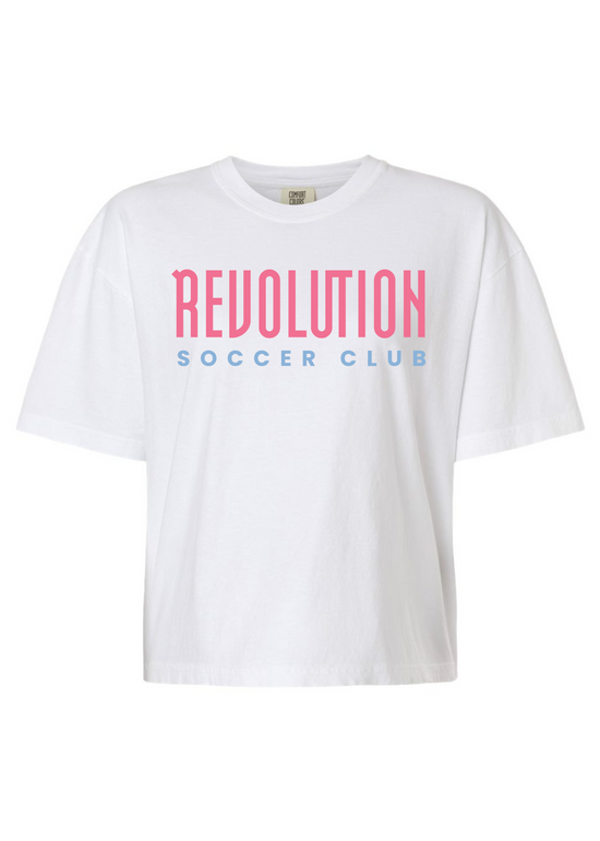 Revolution Soccer | Mom Crop Tee-Sister Shirts-Sister Shirts, Cute & Custom Tees for Mama & Littles in Trussville, Alabama.