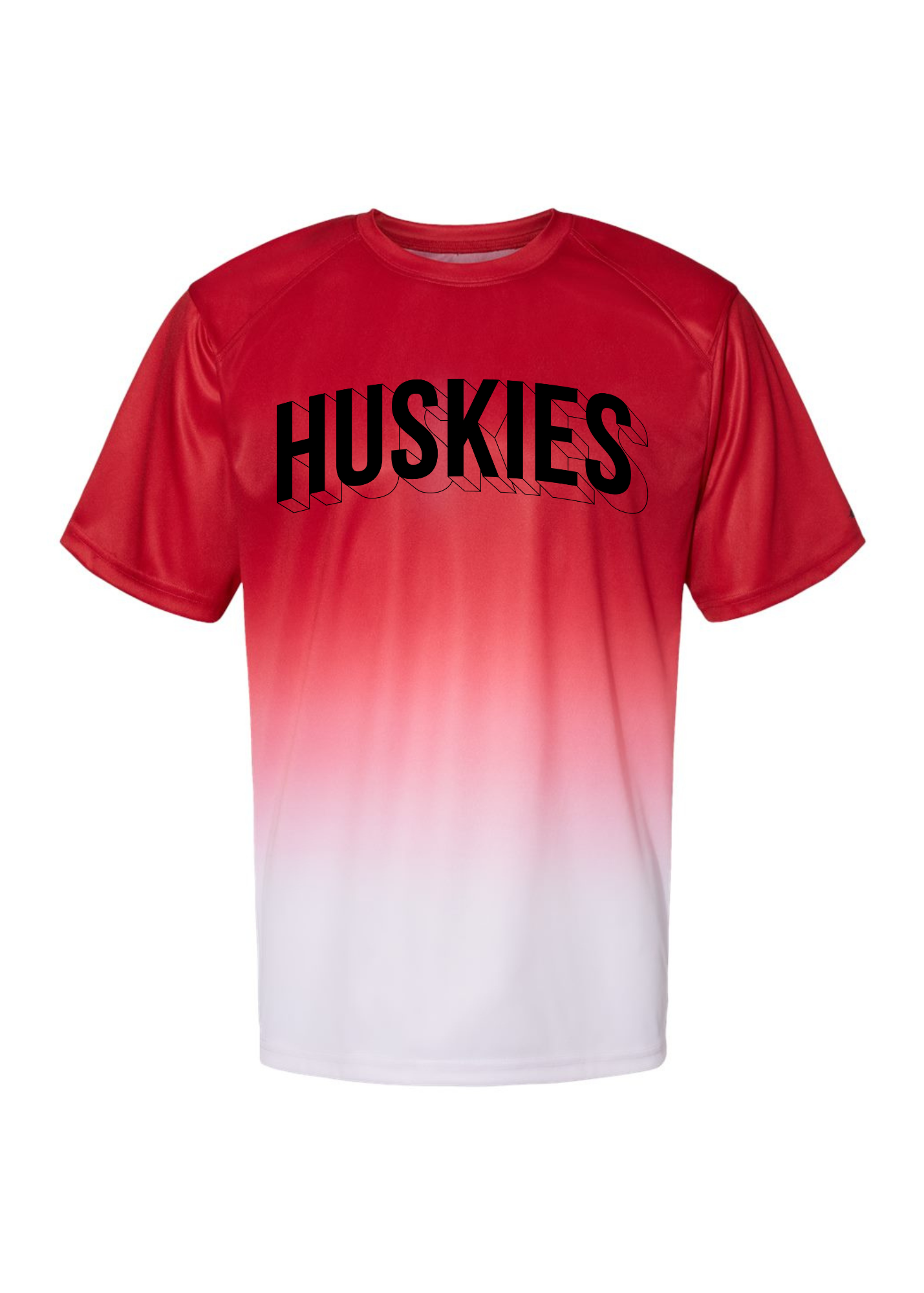 Huskies Wireframe | Adult Ombre Performance-Sister Shirts-Sister Shirts, Cute & Custom Tees for Mama & Littles in Trussville, Alabama.