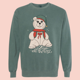 Jingle All the Way | Adult Garment Dyed Crewneck-Adult Crewneck-Sister Shirts-Sister Shirts, Cute & Custom Tees for Mama & Littles in Trussville, Alabama.
