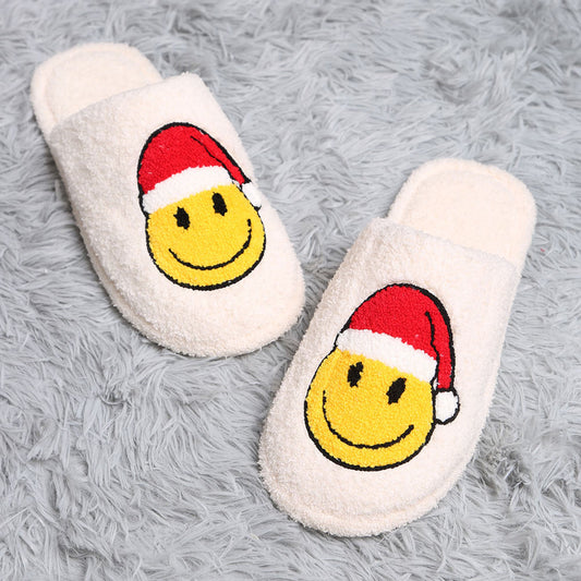 Santa Happy Slippers-Sister Shirts-Sister Shirts, Cute & Custom Tees for Mama & Littles in Trussville, Alabama.