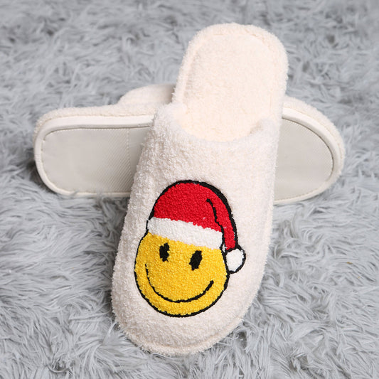 Santa Happy Slippers-Sister Shirts-Sister Shirts, Cute & Custom Tees for Mama & Littles in Trussville, Alabama.