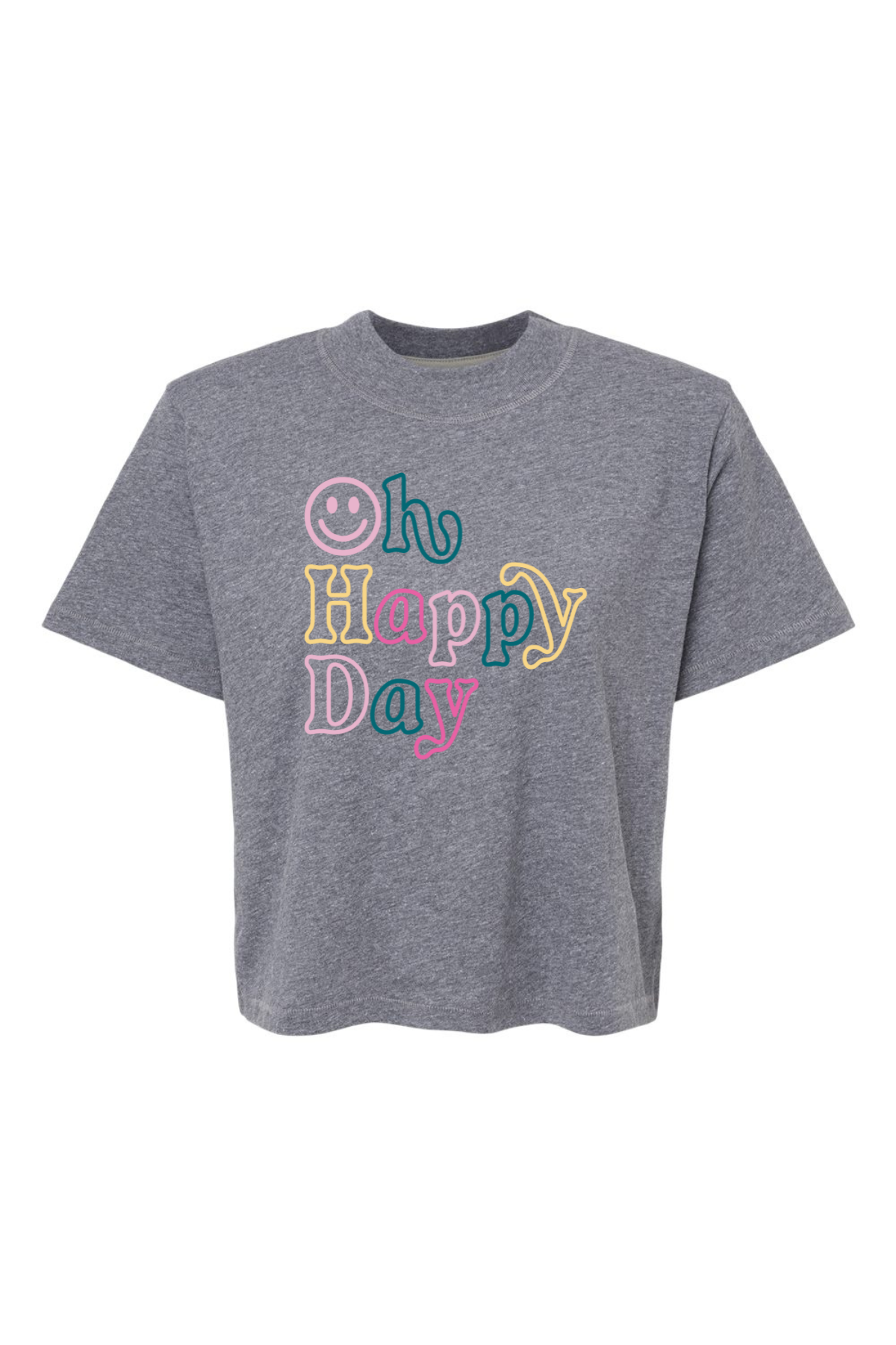 Oh Happy Day | Mom Crop Tee | RTS-Cropped Tees-Sister Shirts-Sister Shirts, Cute & Custom Tees for Mama & Littles in Trussville, Alabama.