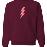 Pink Multi Spotted Bolt | Adult Crewneck | RTS-Adult Crewneck-Sister Shirts-Sister Shirts, Cute & Custom Tees for Mama & Littles in Trussville, Alabama.